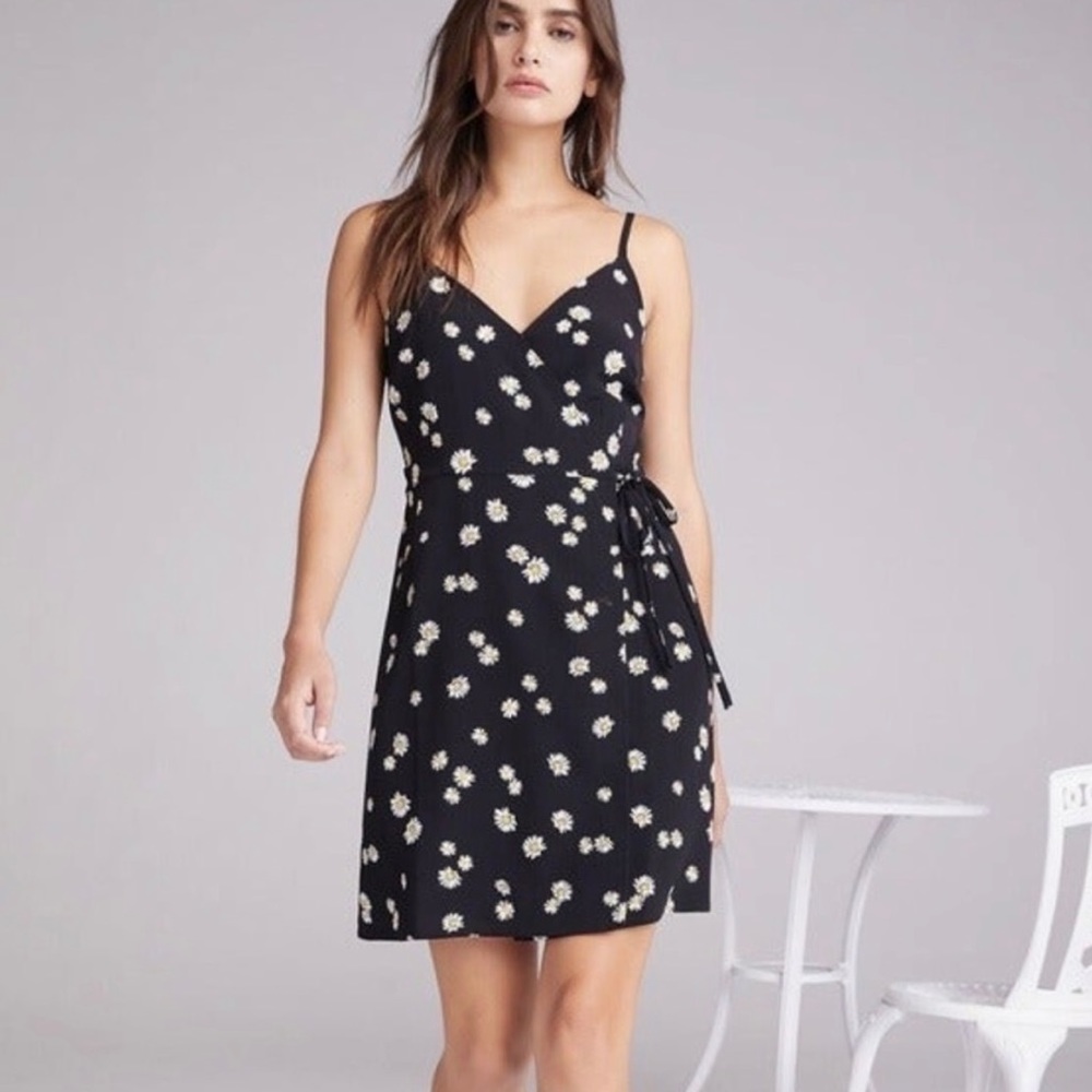 Sanctuary wrap up floral tank wrap dress size small